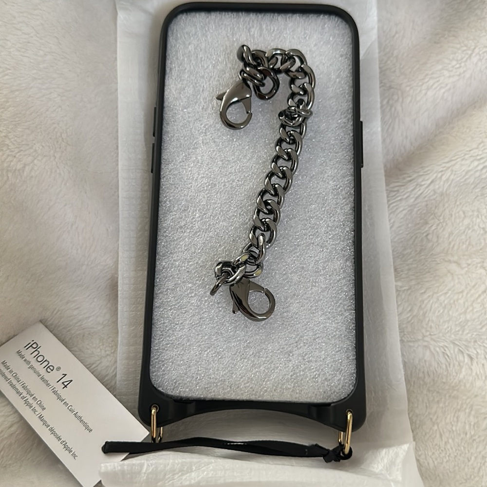 Brand New Never used Black iPhone 14 case by Bandolier w/ new wristlet too!